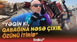 Bakı-Quba yolunda dəhşət | Yük avtomobili minik maşınının üzərinə aşdı - Baku TV