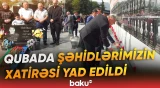 Qubada Anım Günü ilə əlaqədar Şəhidlər xiyabanı ziyarət edilib - Baku TV
