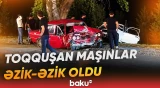 Xaçmazda 9 nəfərin xəsarət aldığı ağır qəzanın baş verdiyi yerdən görüntülər - Baku TV
