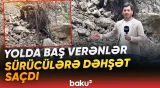 Qorxulu hadisə yaşandı, yol bağlandı | Quba-Xınalıq yolunda ciddi təhlükə - Baku TV