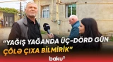 Yağışda küçədən keçmək müşkülə çevrilir | Sakinlər palçıq içində qalan yoldan şikayətçidir - Baku TV