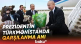 Prezident İlham Əliyevin Türkmənistana səfərindən görüntülər - Baku TV