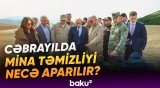 Cəbrayılın Həsənli və Quycaq kəndlərində aparılan minatəmizləmə işlərinə baxış keçirilib - Baku TV
