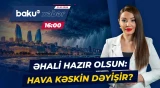 Hava ilə bağlı xəbərdarlıq: Bakını leysan gözləyir? - Baku TV CANLI