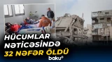 İsrail Ordusu Qəzzaya zərbələr endirdi