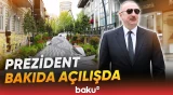 İlham Əliyev Bakının İslam Səfərli küçəsinin yenidənqurmadan sonra açılışında