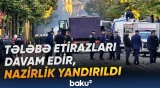 Albaniyada davam edən tələbə etirazları fonunda Təhsil Nazirliyinin binası yandırılıb