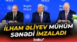 Davosda "Sülh Şurasının Nizamnaməsi" sənədinin imzalanma mərasimi keçirilir - Baku TV