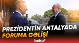 Prezident İlham Əliyevin Antalya Diplomatiya Forumuna gəldiyi an