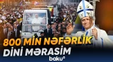 Roma Papası XIV Leo Parisdə insanları başına topladı