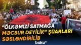 Albaniyada "Ölkəmizi satmağa məcbur deyilik" şüarları səsləndirilib
