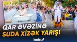 Qeyri-adi yarışda qar əvəzinə su və yuyucu vasitədən istifadə olunub