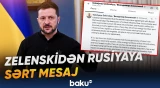 Zelenski Rusiya ilə danışıqlar üçün real və etibarlı təminatların vacib olduğunu bildirib