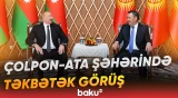 Azərbaycan və Qırğızıstan prezidentlərinin təkbətək görüşündən görüntülər - Baku TV