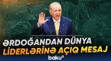 Ərdoğan BMT-ni Fələstinə qarşı haqsızlıqda qınadı