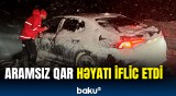 Güclü qar sakinlərin başına oyun açdı | Türkiyədən görüntülər