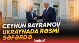 Ceyhun Bayramov Ukraynada həmkarı Andrey Sibiqa ilə görüşdü - Baku TV