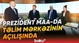 İlham Əliyev Milli Aviasiya Akademiyasında Beynəlxalq Təlim Mərkəzinin açılışında iştirak edib