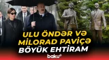 Belqradda Ümummilli Lider Heydər Əliyevin və görkəmli serb yazıçısı Milorad Paviçin abidələri ziyarət edildi