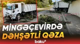 Yük avtomobili idarəetmədən çıxaraq hasara çırpılıb