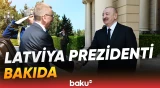 Latviya Prezidenti Edqars Rinkeviçsin Bakıda rəsmi qarşılanma mərasimi