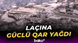 Laçından ecazkar qış mənzərəsi