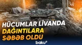 İsrailin hava hücumundan sonra Livanda bina uçdu