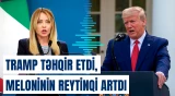 Trampla yaşanan gərginlik Meloninin reytinqini yüksəltdi