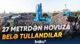 Moskvada “İki çay” festivalında hündürlükdən suya tullanma yarışı keçirilib