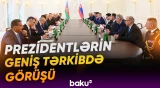 İlham Əliyevin Şuşada Slovakiya Prezidenti ilə geniş tərkibdə görüşü olub