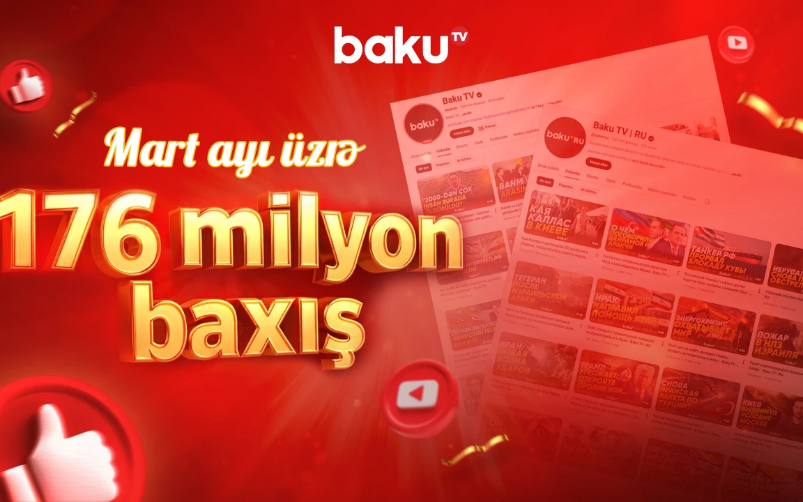Baku TV "YouTube" reytinqlərində liderdir