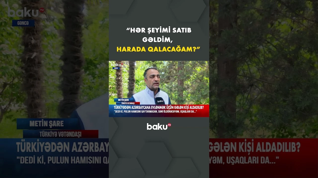 Türkiyəli kişinin başına nə gəlib? - Baku TV
