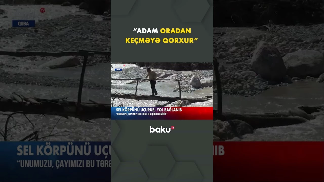 Taxtadan hazırlanmış körpü təhlükə mənbəyinə çevrilib - Baku TV