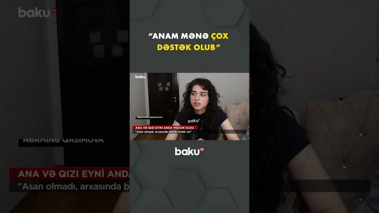 Riyaziyyatçı olmaq arzusu ilə yola çıxan ana qızı ilə birgə məzun oldu - Baku TV