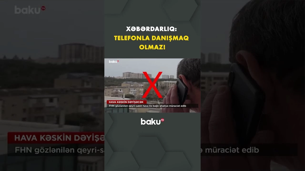 Güclü küləkdə bu yerlərdən uzaq durun - Baku TV