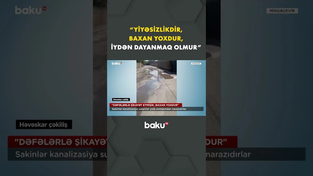 Boğaza yığılan sakinlər şikayət etdi - Baku TV