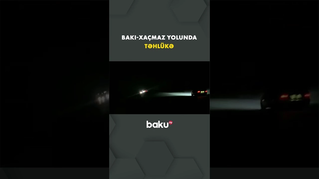Bakı–Xaçmaz yolunda sürücüləri təhlükə ilə üz-üzə qoyan vəziyyət - Baku TV