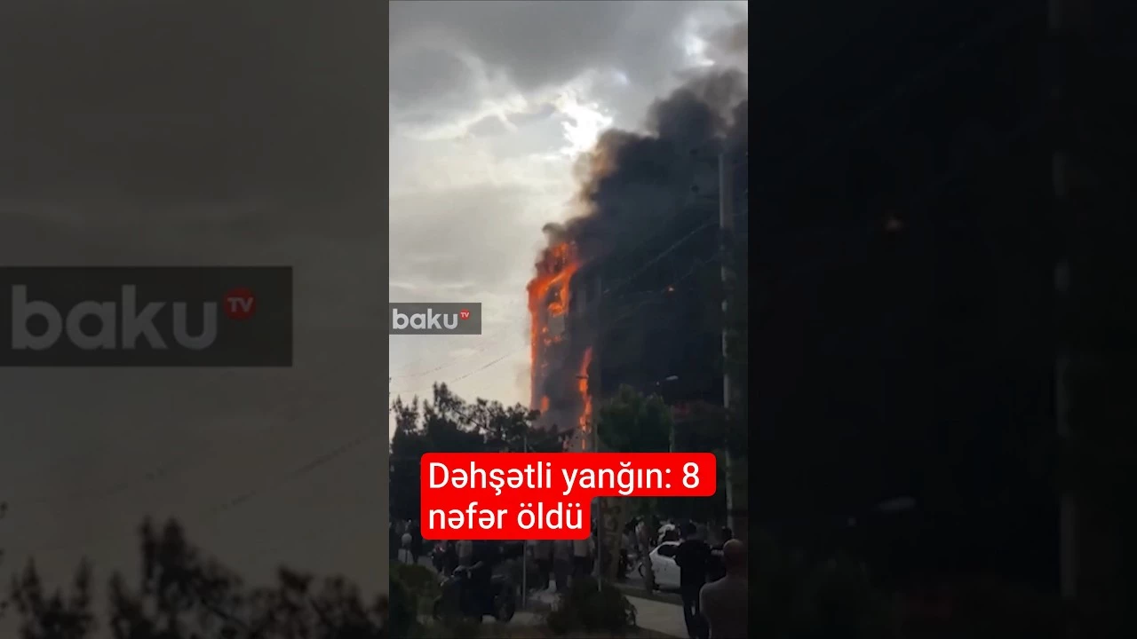 Ticarət mərkəzində güclü yanğın | Tehrandan anbaan görüntülər - Baku TV