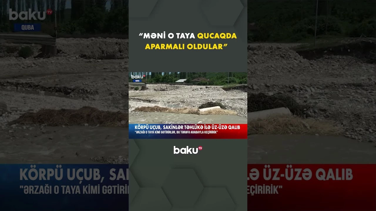 Sel əhalinin gününü qaraltdı - Baku TV