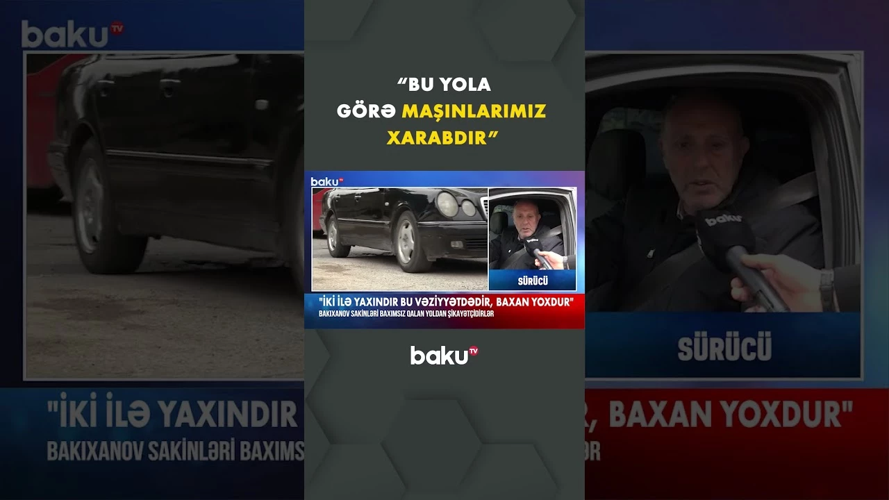 Bakının bu qəsəbəsində yol görün hansı haldadır - Baku TV