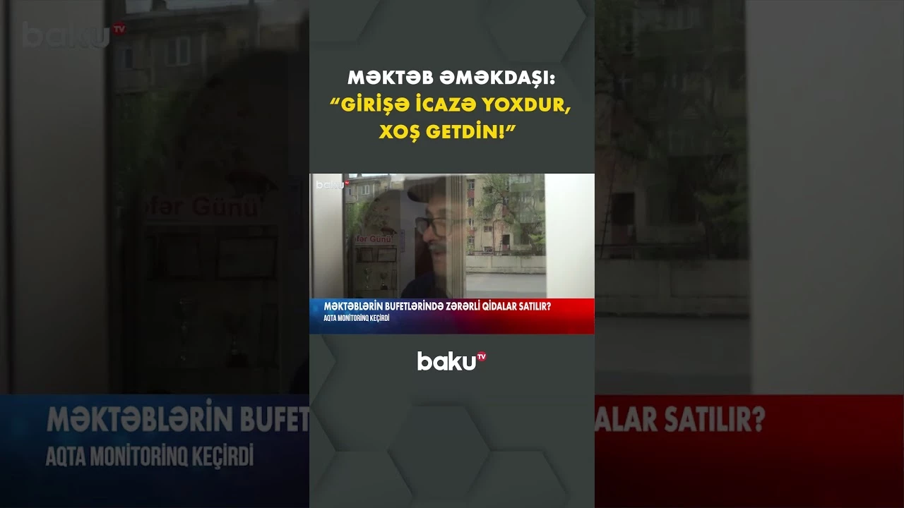 Müxbirimizin üzünə qapını bağladılar - Baku TV