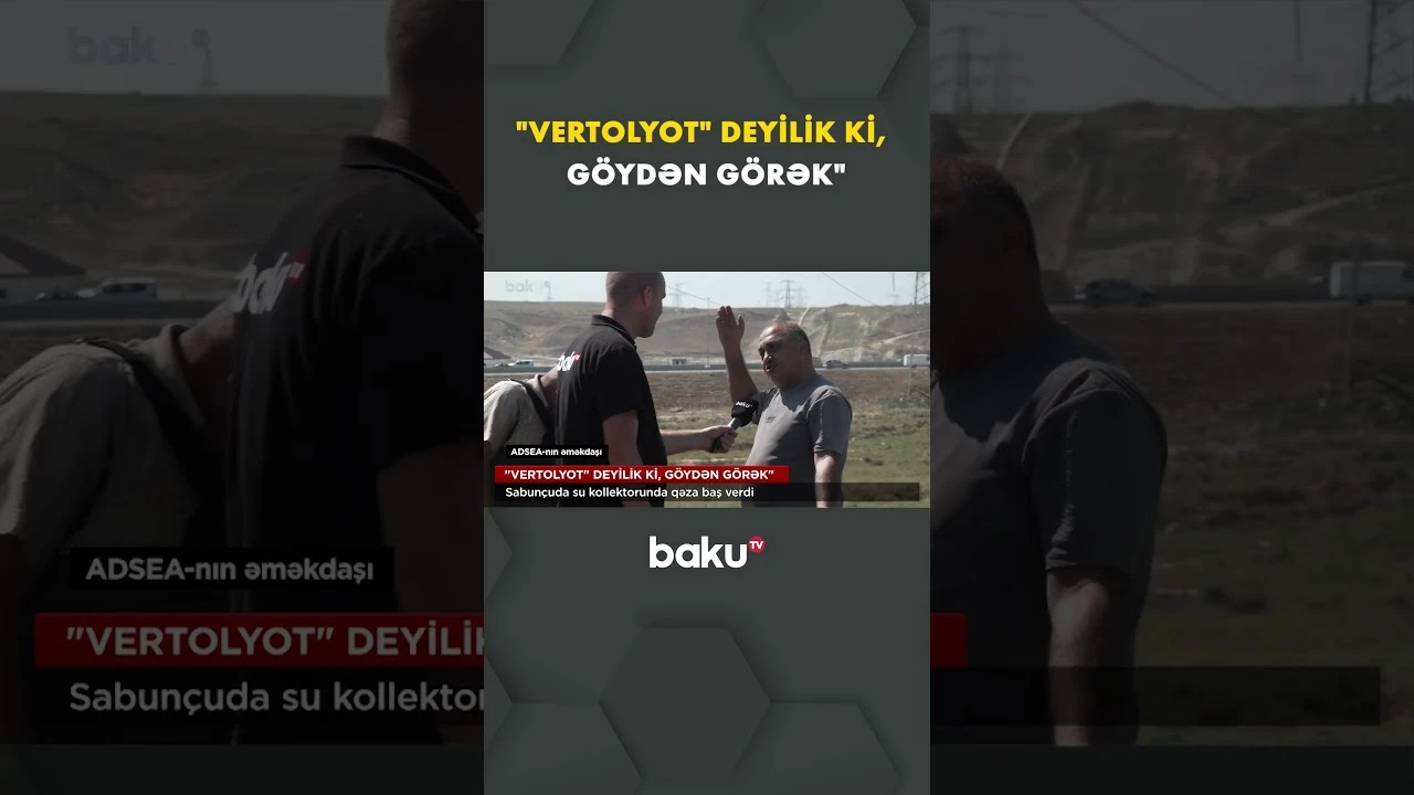 Sabunçuda su kollektorunda qəza - Baku TV
