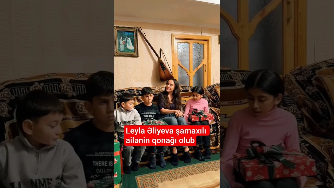 Leyla Əliyeva şamaxılı ailənin qonağı olub