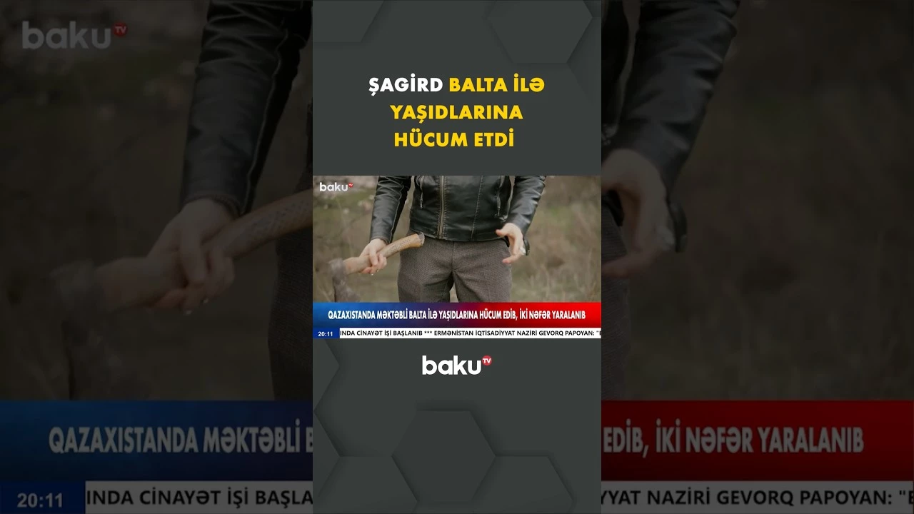 Qazaxıstanda iki nəfəri yaralayan məktəbli saxlanıldı - Baku TV