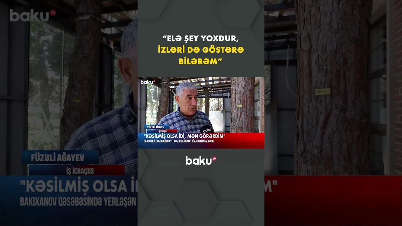 Bakıxanovda yerləşən parkdakı ağaclar kəsilib? - Baku TV