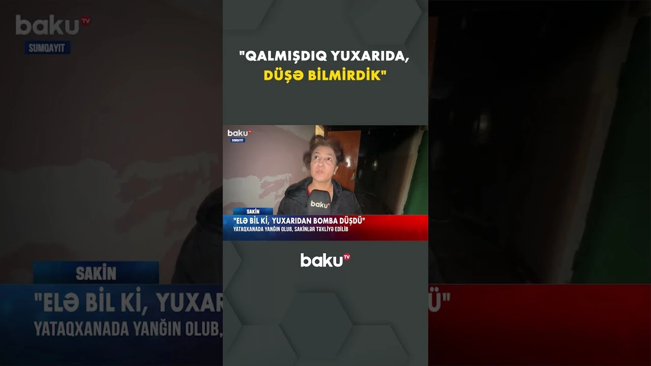 Yataqxanada başlayan yanğın qorxu yaratdı - Baku TV