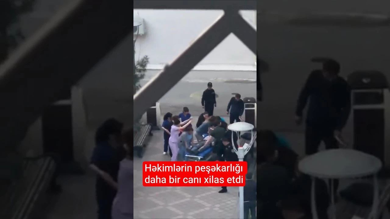 Ürəyi dayanan kişini xəstəxana həyətində həyata qaytardılar - Baku TV