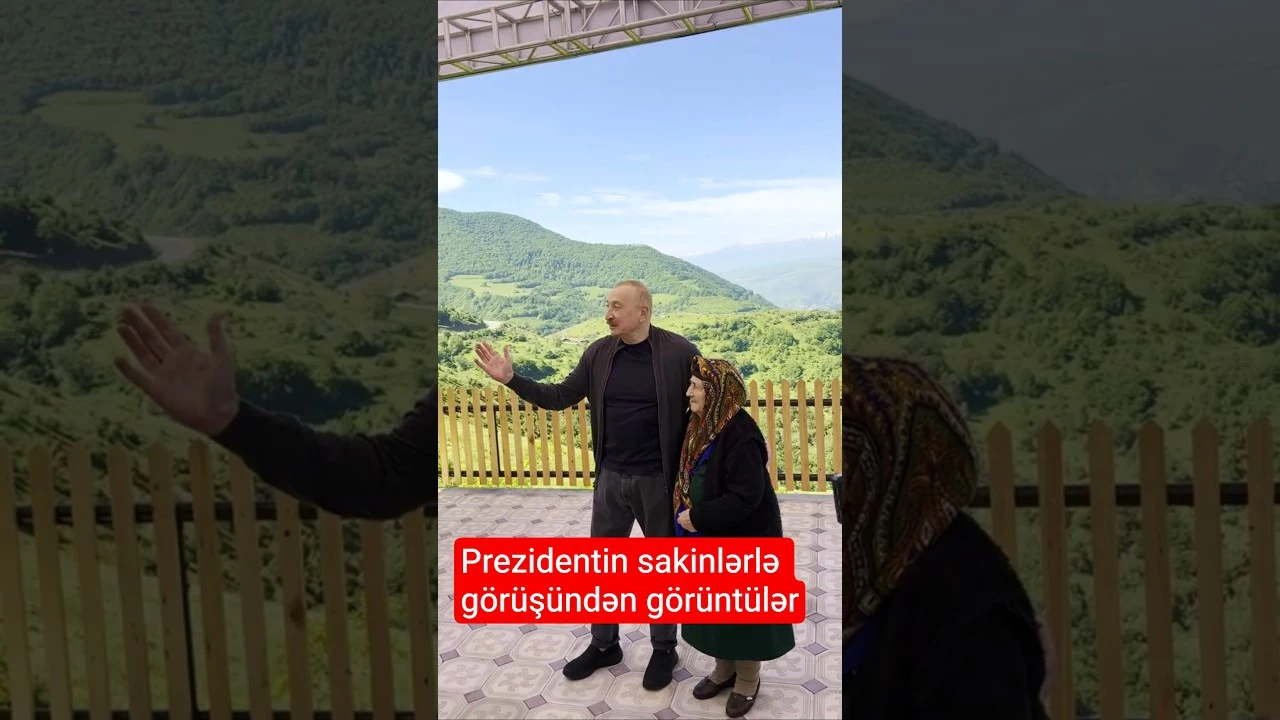 Prezidentin Böyük Qaladərəsi sakinləri ilə görüşündən görüntülər - Baku TV