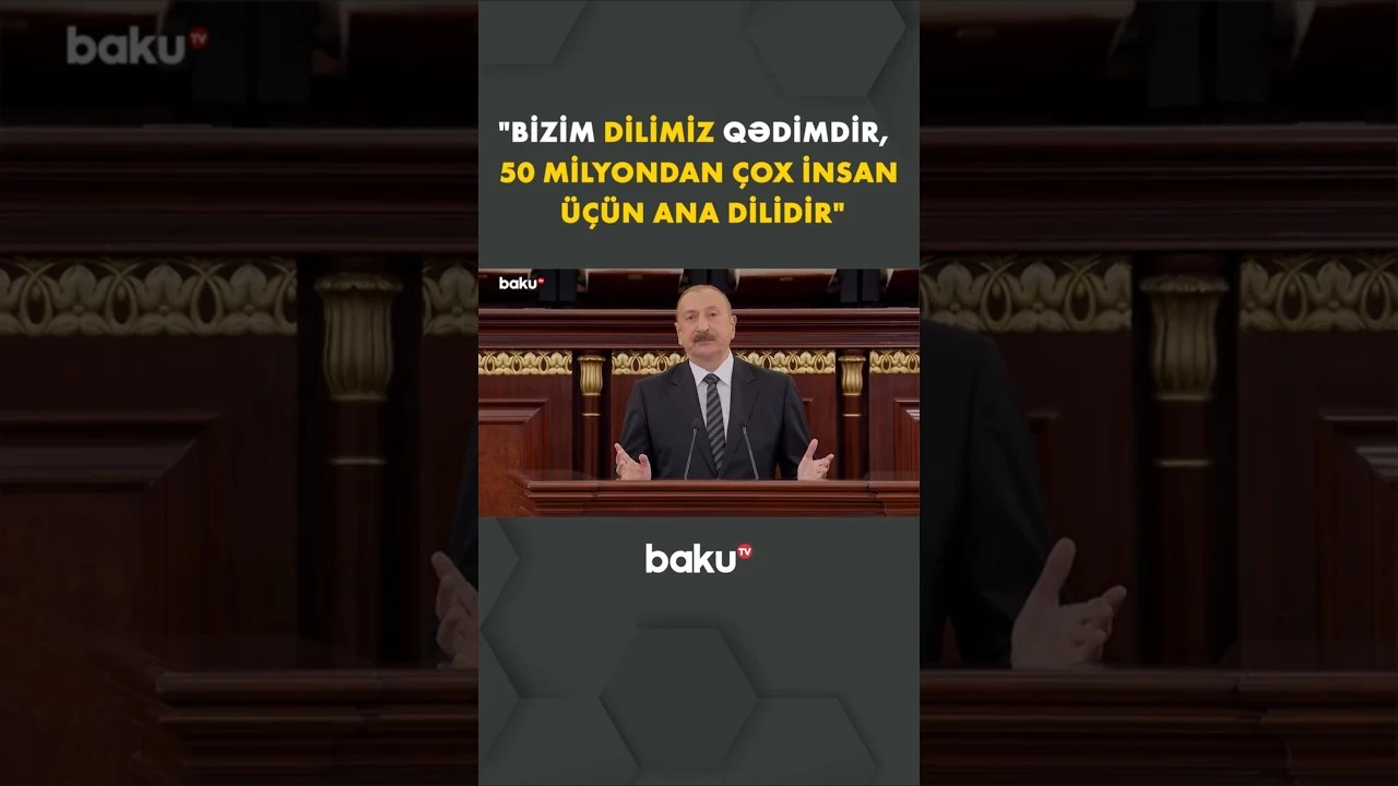 "Bizim dilimiz qədimdir, 50 milyondan çox insan üçün ana dilidir" | İlham Əliyev - Baku TV