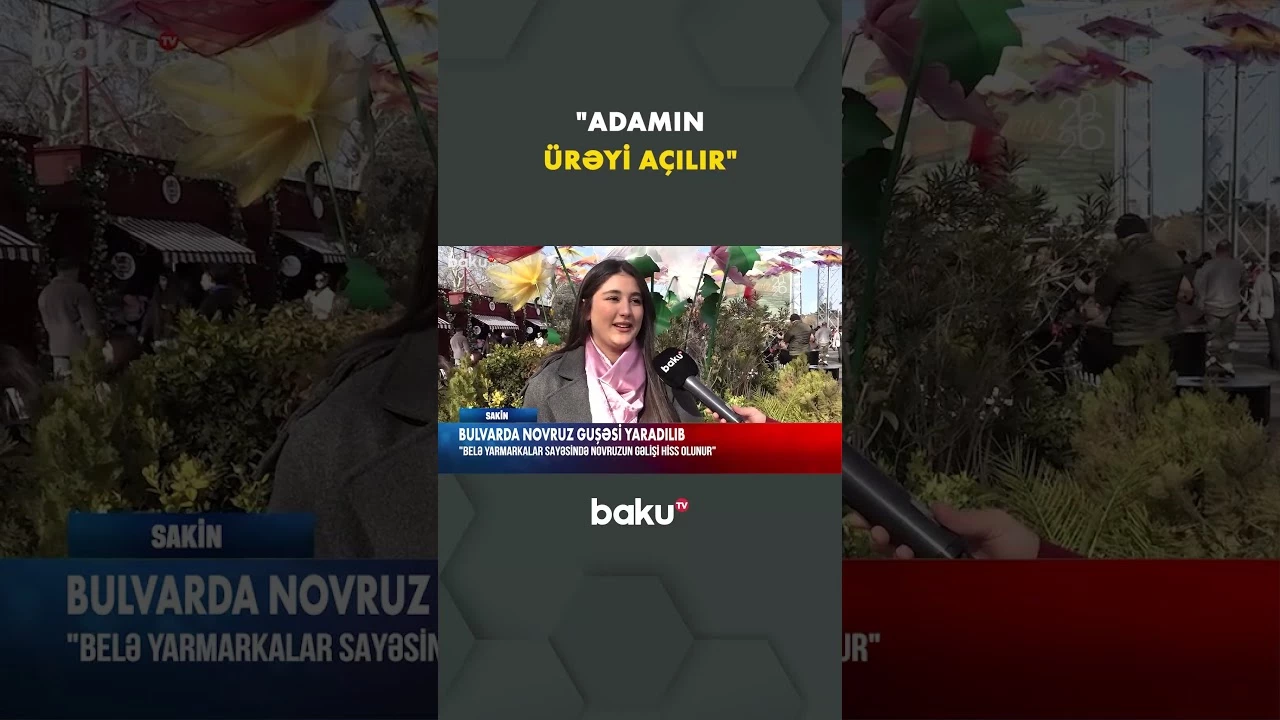 Bulvarda Novruz guşəsi yaradılıb - Baku TV